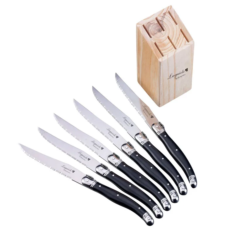 6 Pieces Stainless Steel Laguiole By Flying Colors Steak Knife Set