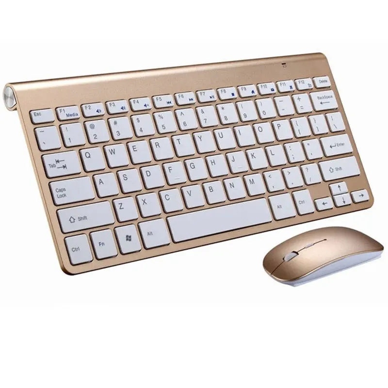 

AIWO 2021 New Design Offering Custom Service Wireless OEM MINI Keyboard and Mouse Combo, Black/silvery/rose gold/oem
