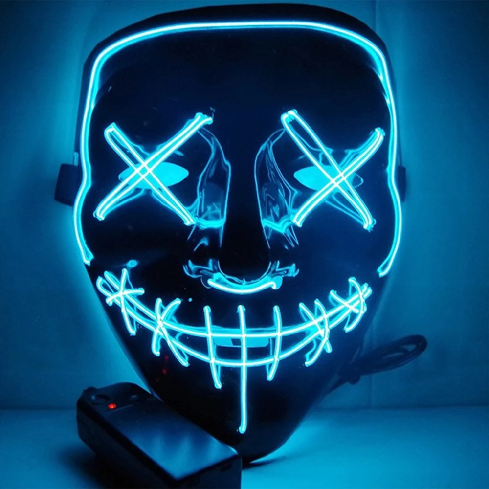 free shipping halloween neon mask led light up d