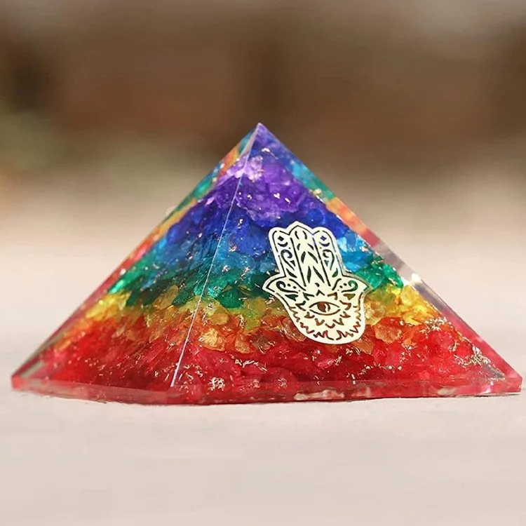 

Crystal Stone Orgone Pyramid Crystal Healing Pyramid Loose Gemstone Furniture Decoration Crystal Ball Pyramid