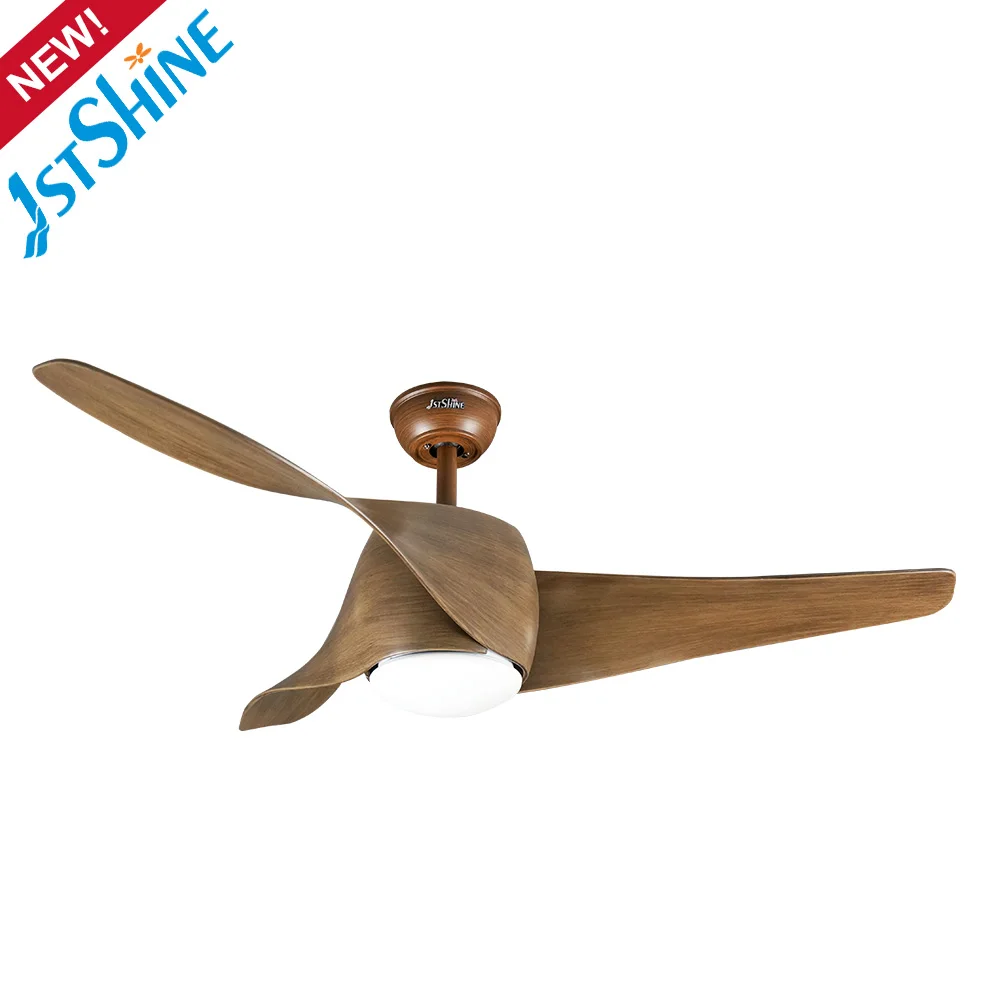 1stshine 52 inch white 3 blade AC motor motor outdoor ceiling fan with light and remote control