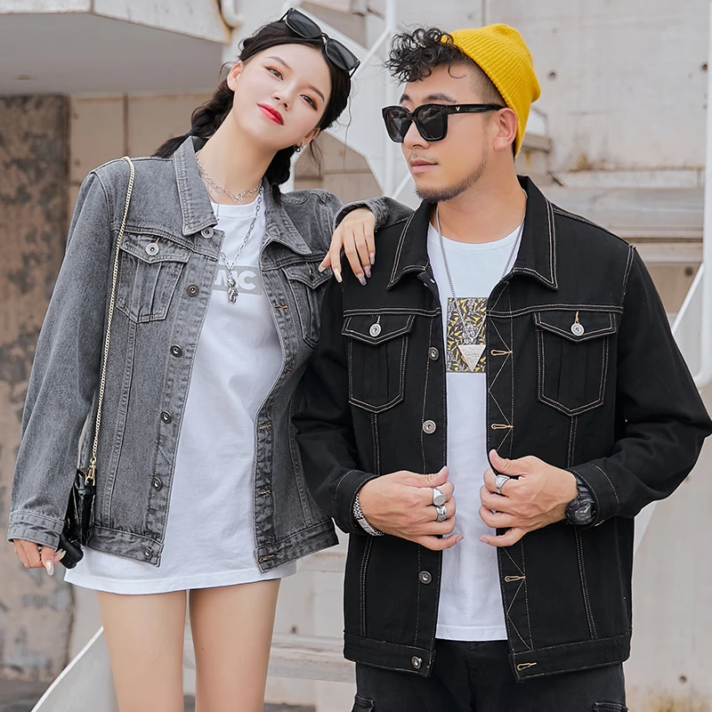 

Wholesale Price Couple Models Jeans Jacket Women Plus Size Jacket Sustainable Denim Jackets For Men Oversize Jeans For Women