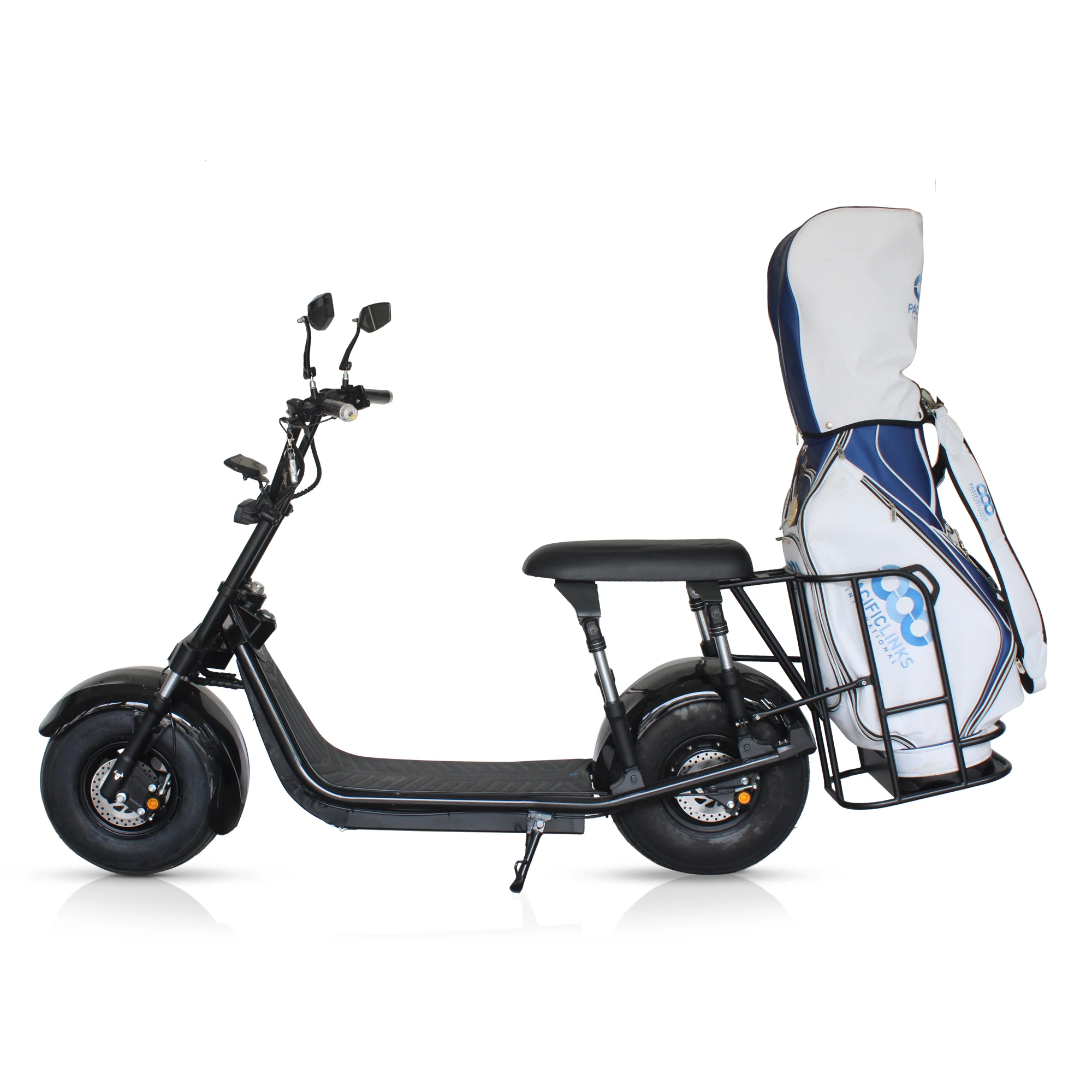 

USA Warehouse Powerful Mobility Removable Battery Citycoco Adult Electric 2000W Motorcycle Scooter With Golf Rack, Black/purple/gold/customized color