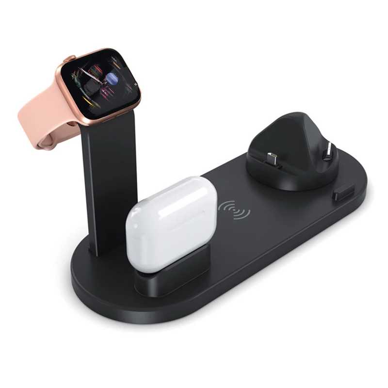 

4 in 1 Wireless Charger Stand Holder Mounts Base for Phone Watch Airpods