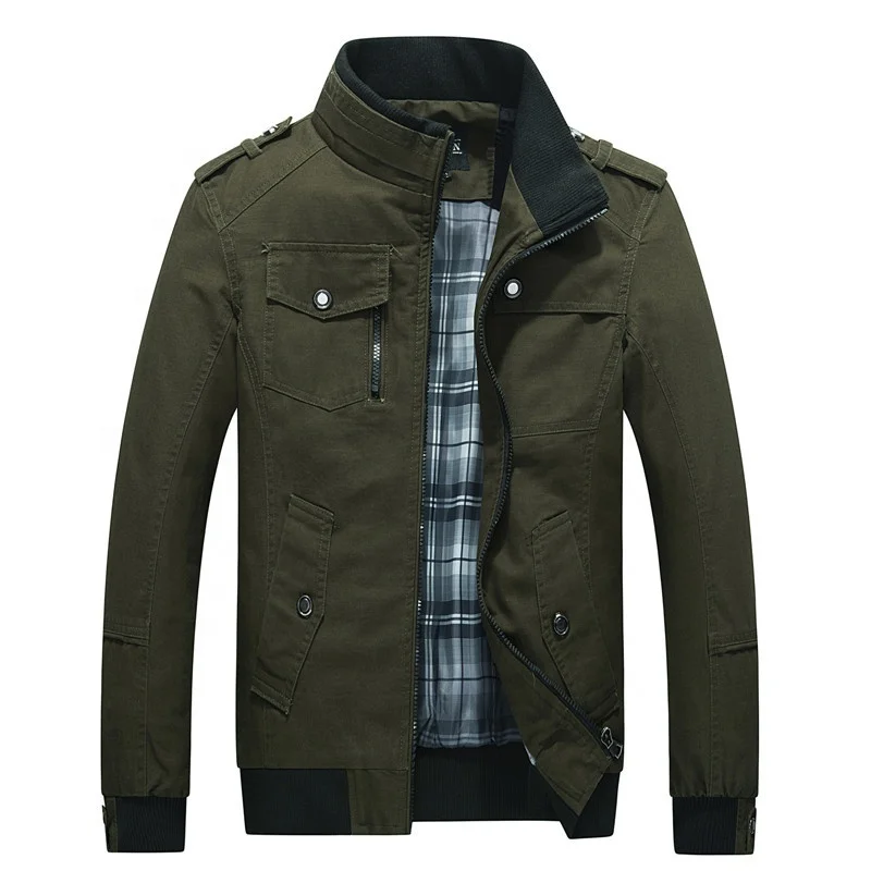 

2021 Hot Selling Custom Mens Casual Winter Cotton Military Jackets Outdoor Coat Windproof Plus Size Men Windbreaker, Khaki, red, black, army green, blue