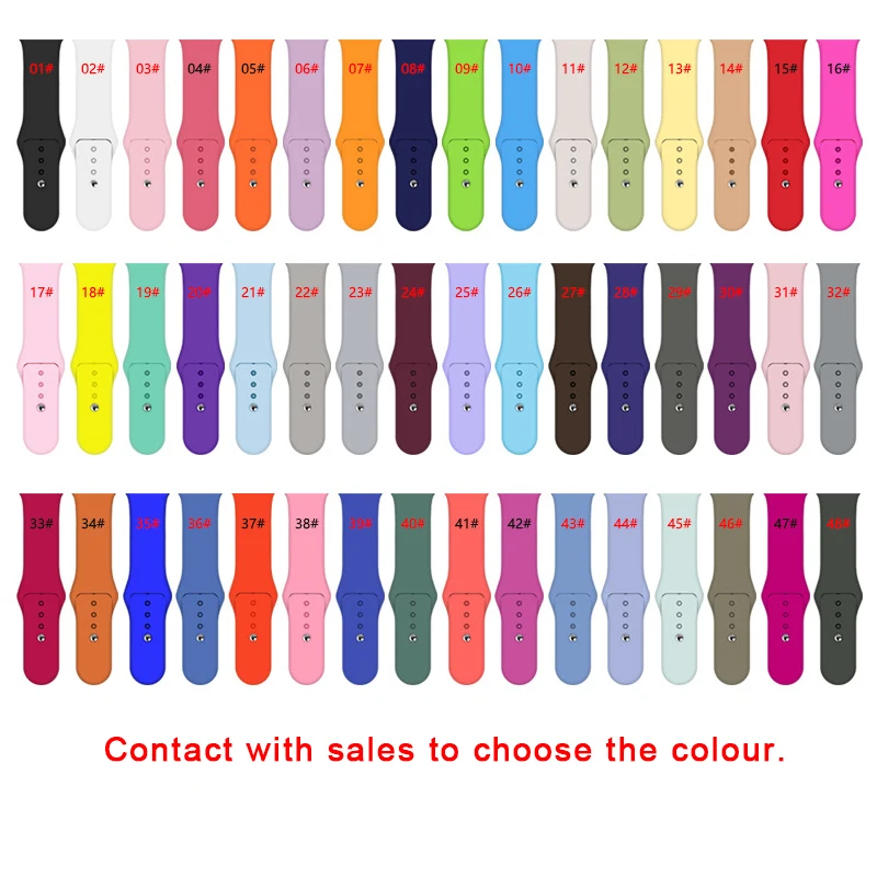 

Smart watch band rubber wrist strap colorful silicone watch strap for apple watch