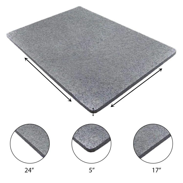 

17*24 inch New Zealand Heat Absorbing Wool Pressing Mat for Quilters, Grey