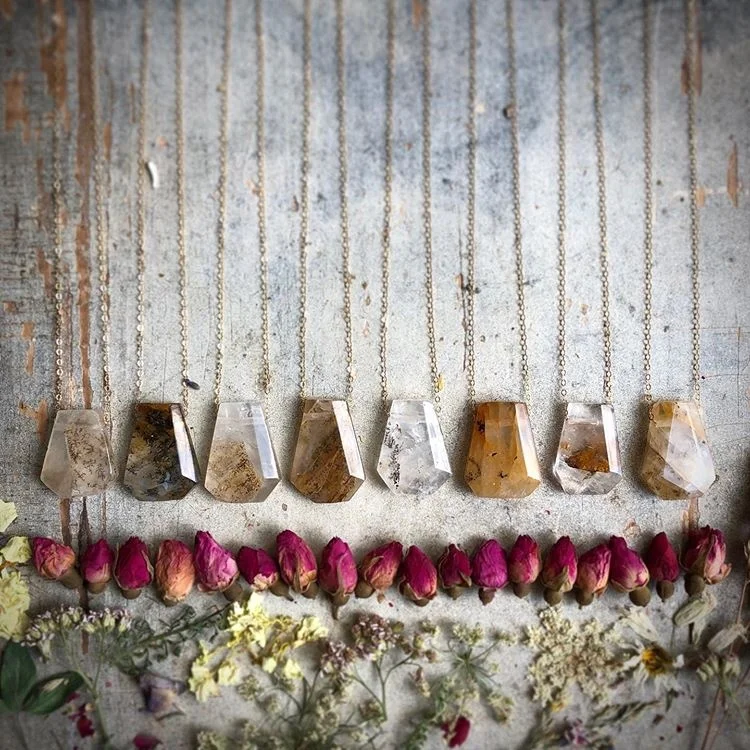 

Natural Citrines Quartz Slab Slice Beads Pendant Gold Chains Necklace