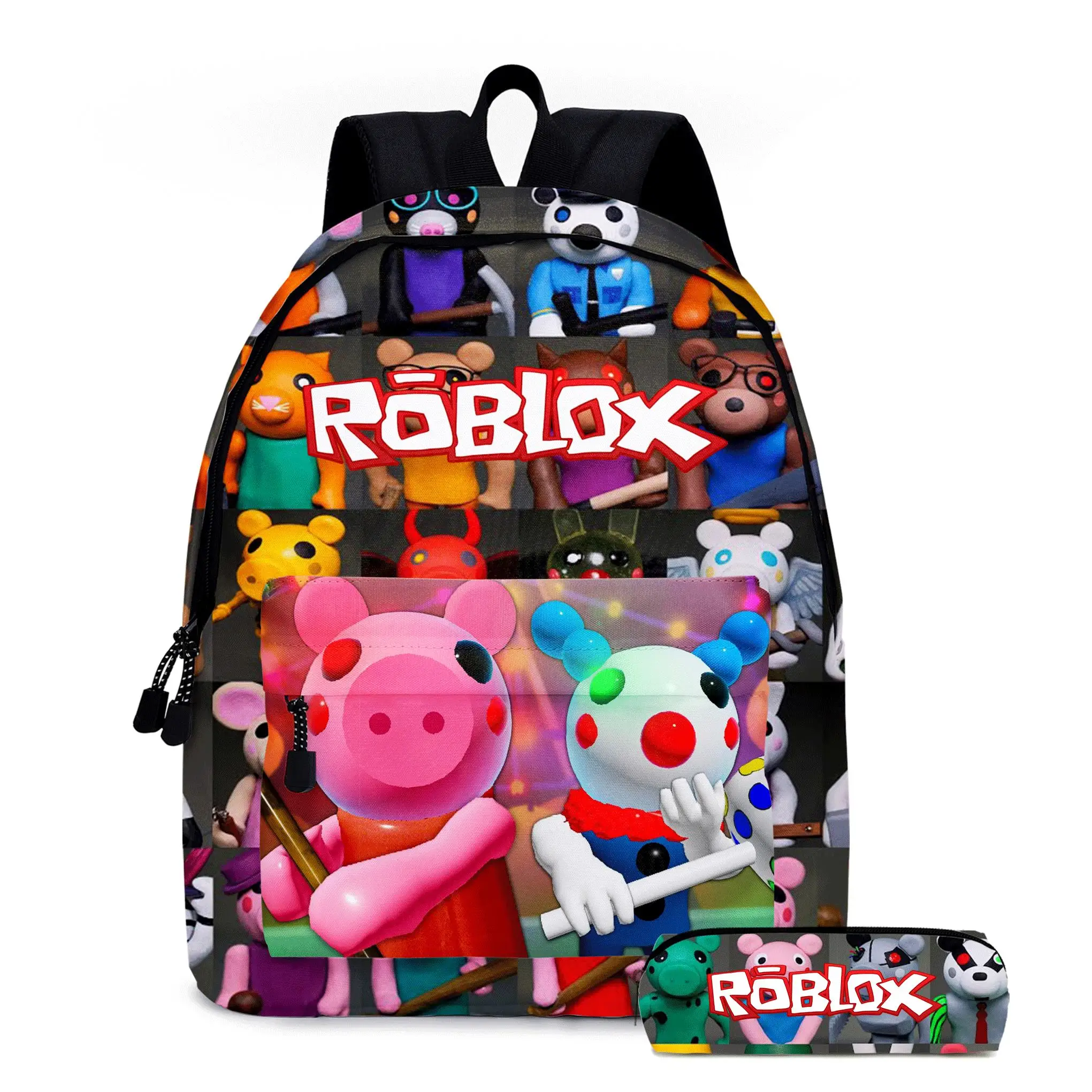 

new arrival double side design robux for roblox piggy Rucksack backpack boys school bags