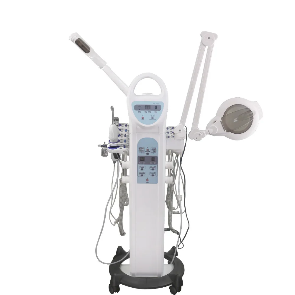 

MultiFunction Beauty Machine With Facial Steamer High Frequency Skin Care Machine RF Cold Hot Hammer