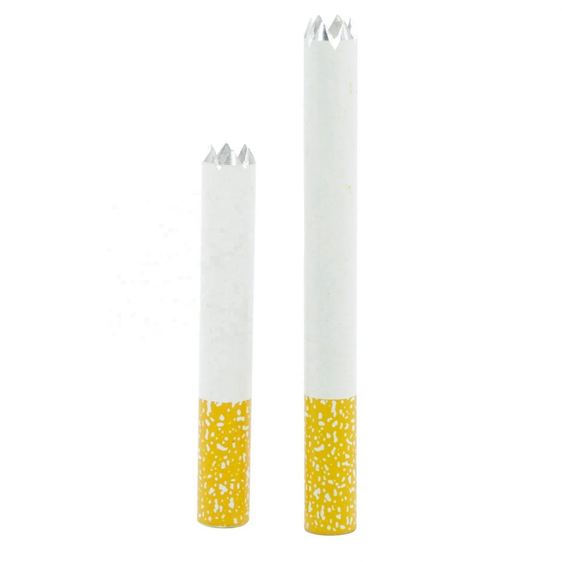 

Creative Cigarette Shaped Tine Mouth Metal Pipe Length 78Mm 55Mm Aluminum Alloy, Picture