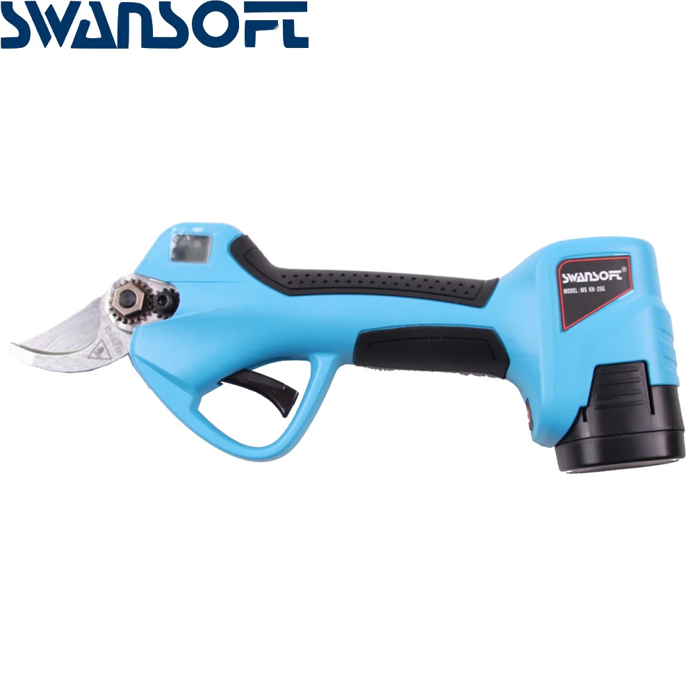 

SWANSOFT 16.8V Lithium Battery portable tool garden scissors 32mm electric pruning shears, Blue
