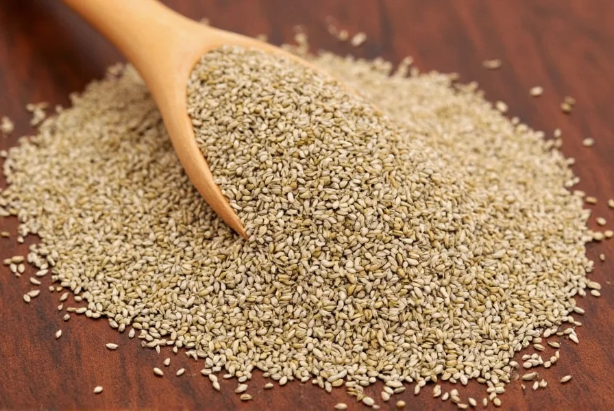 Whole coriander seeds being toasted in a dry skillet