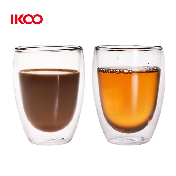

Wholesale double wall glass coffee mug cup