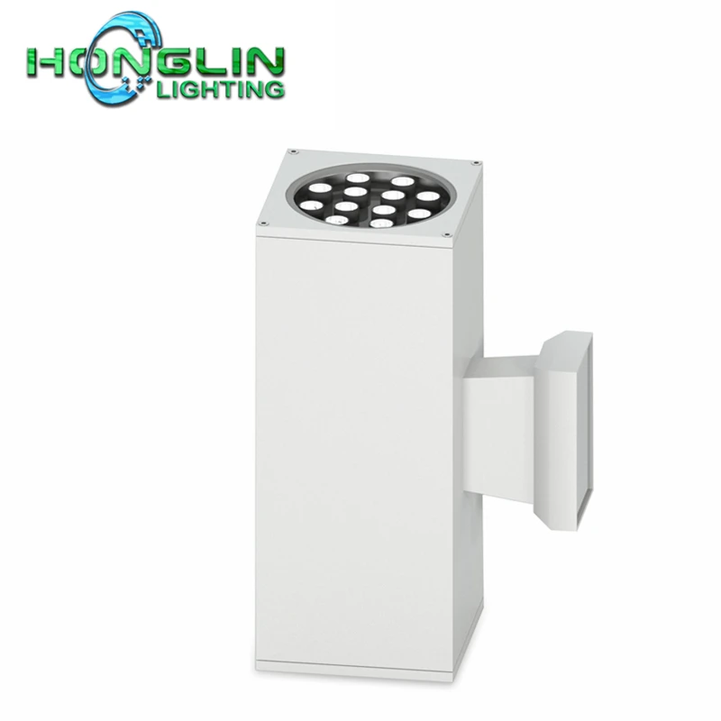 
Square single end wall lamp outdoor waterproof light 24w up and down light 
