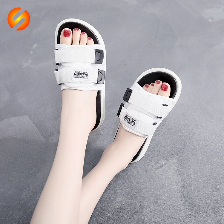 

Chinese manufacturer new arrival unisex sport style women sliders slippers men, White,black,camo