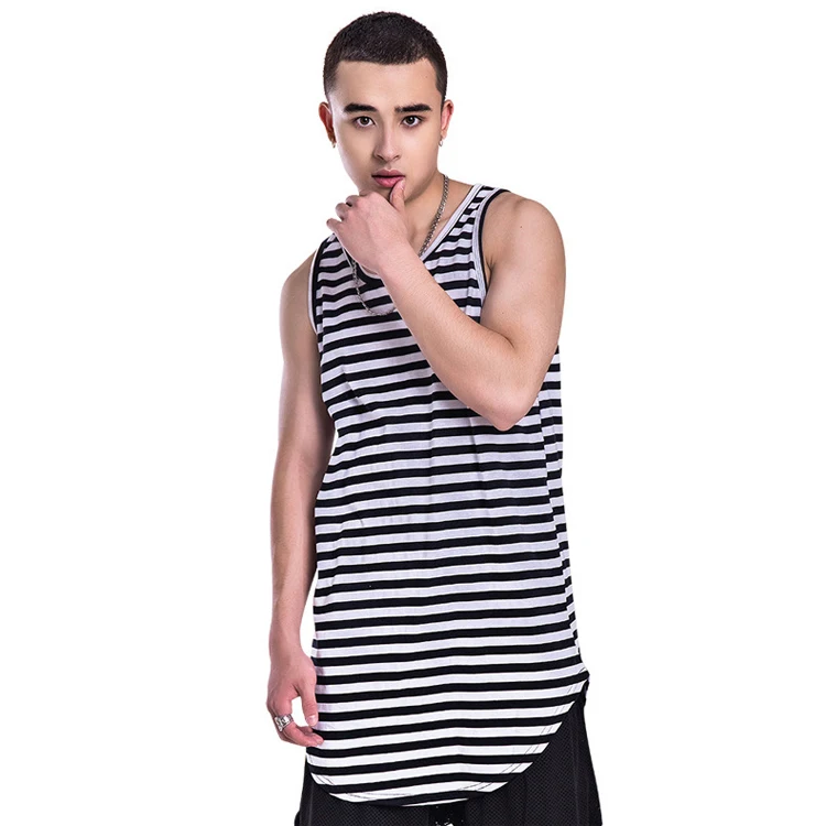 

Striped Cotton Tank Top For Men