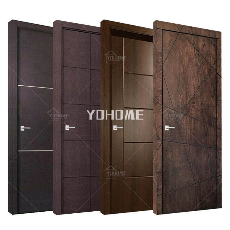 

European wooden internal doors modern design interior room door bedroom grey doors modern