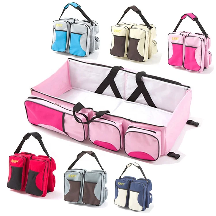 

High Quality New Design Polyester Baby Diaper Bag Baby Changing Pad Bed For Mothers, See picture