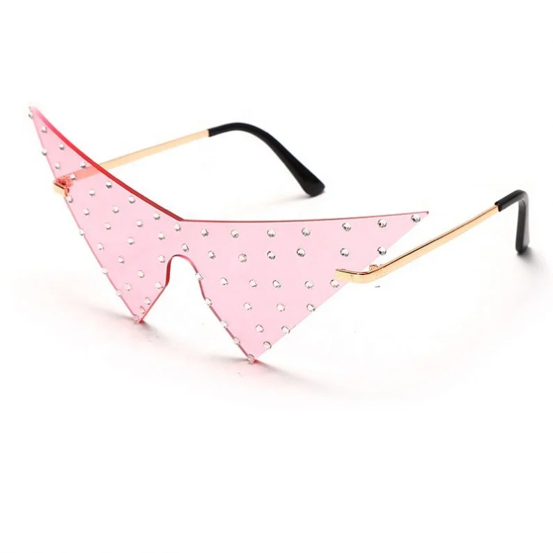 

Frameless Exaggerated Style Funny Inverted A-Shaped Diamond Party Glasses, Colors