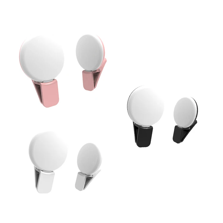 

Mini LED Selfie Light USB Rechargeable Ring Light Fill Phone Light With Clip