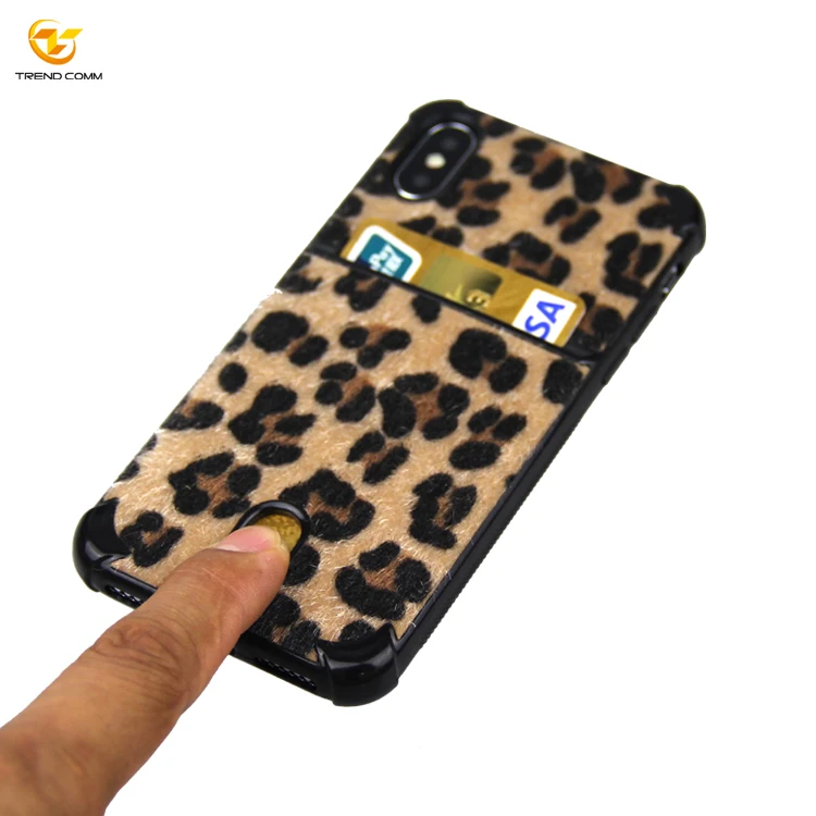 

Fur Customzied Cool Design Back Cover Card Slot For iPhone Sublimation Mobile Phone Case