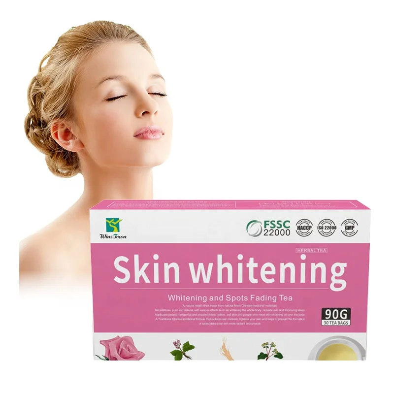 

Private brand Skin whiten tea glow Natural herbal spot fading lightening beauty detox 7 days Skin whitening tea