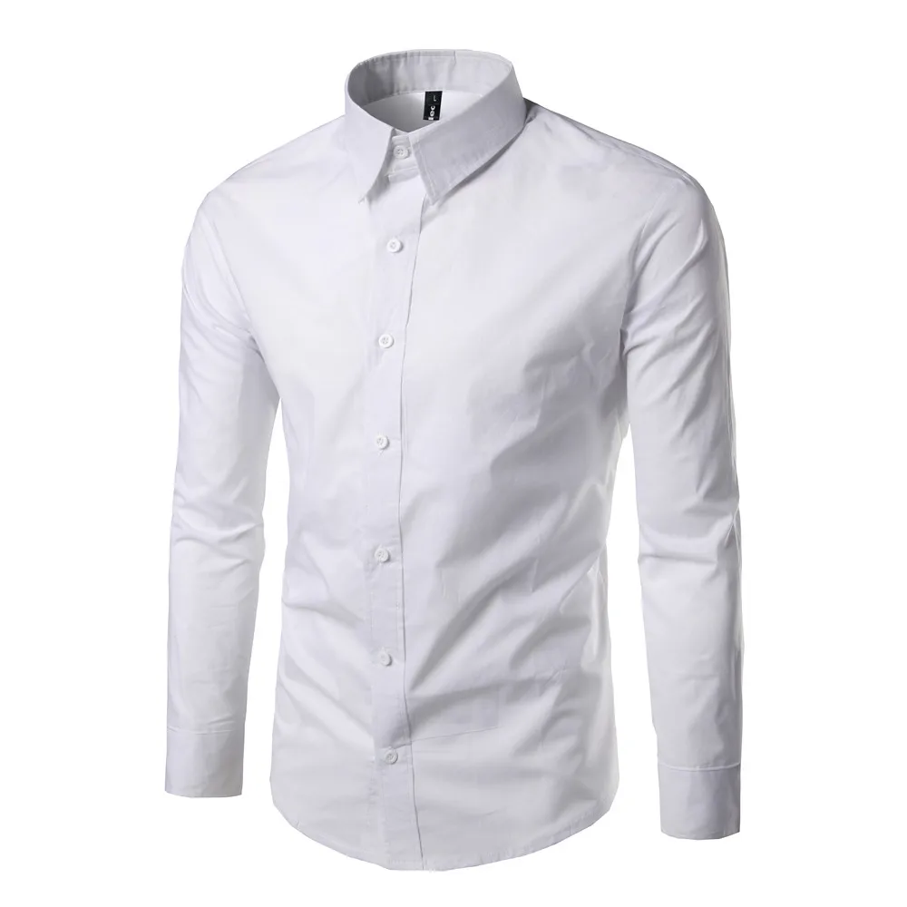 

2021 Hot Selling Turn-Down Collar Casual Business Eight Kinds Of Solid Color Long Sleeve Shirt For Men, Picture shown