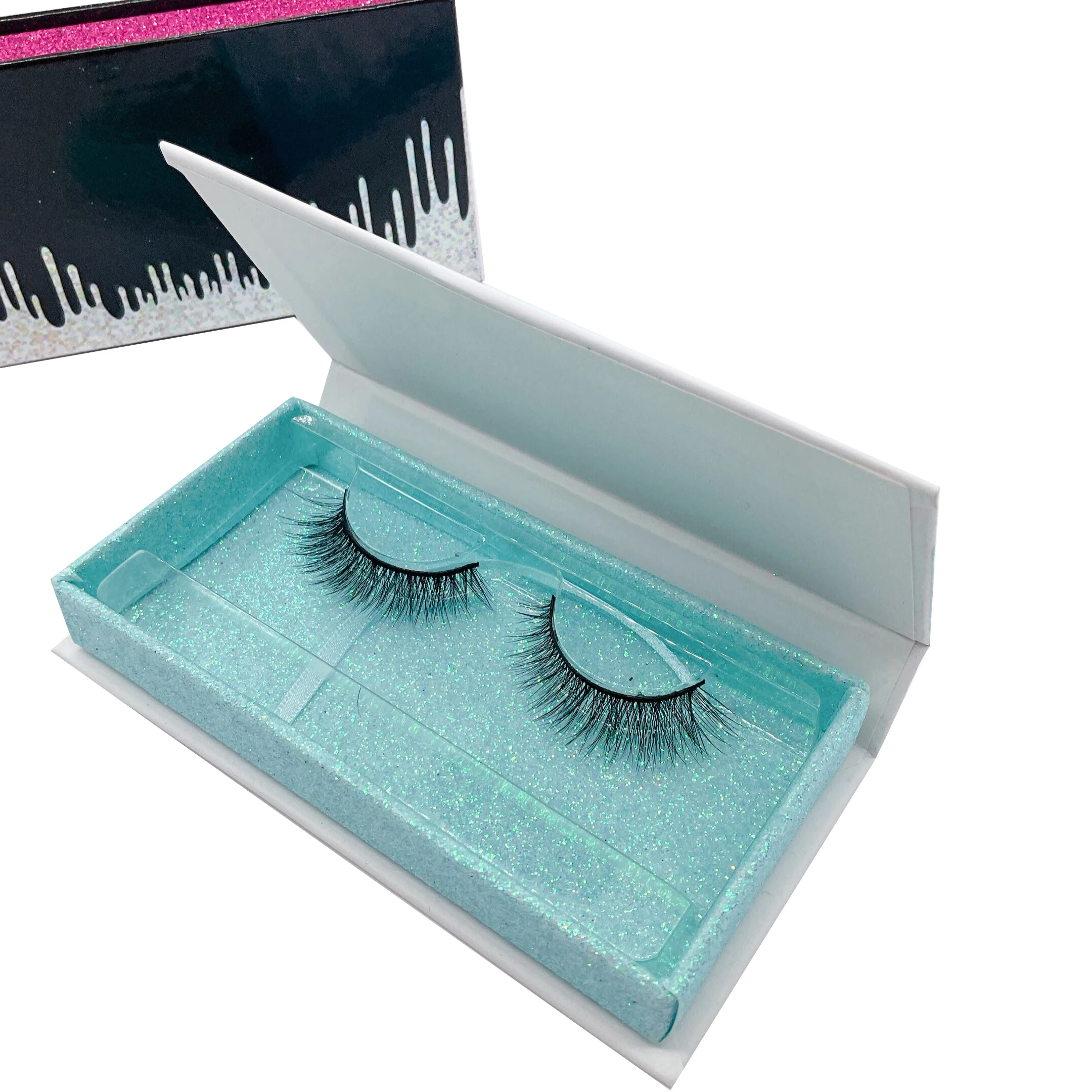 

2021 new arrivals wholesale 3d eyelashes full strip lashes natural long and thick false eye lashes, Black color