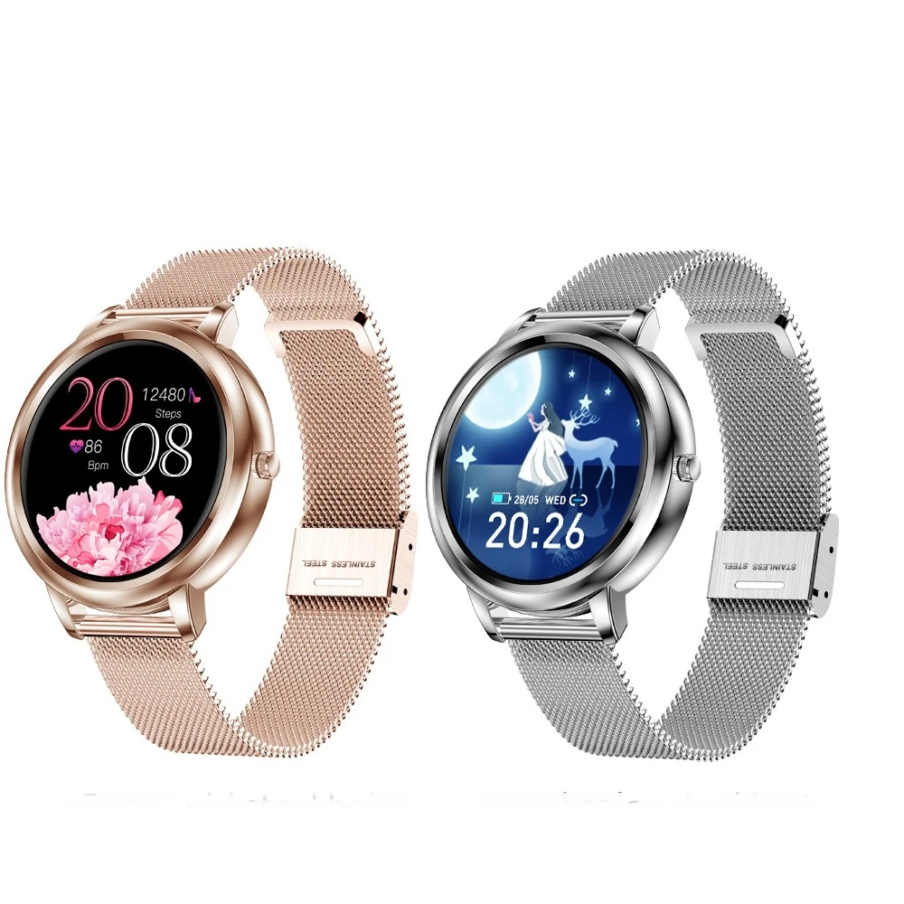 

Amazon Hot Selling MK20 Women Smart Watches Golden Gift Heart Rate Monitoring SDK Customization Watches