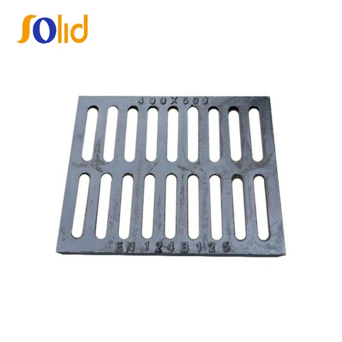 En124 B125 400x500x30mm Free Design Logo Sewer Grates Ductile Iron Gully Grating