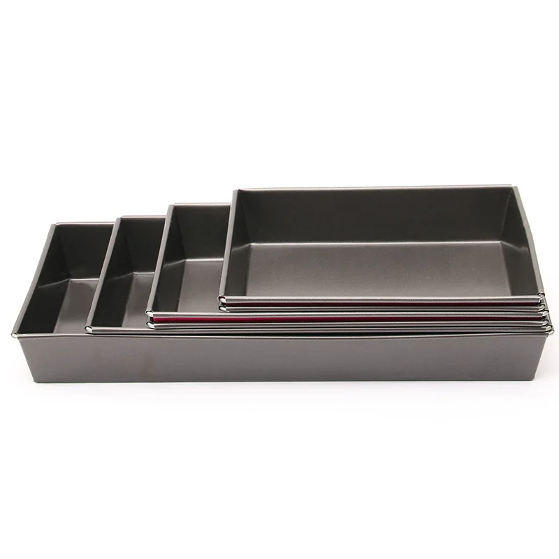 

Nonstick Carbon Steel Pizza Baking Dishes & Pans Multi-purpose Thickened Square Baking Pan Baking Mould Cake Tools, As picture