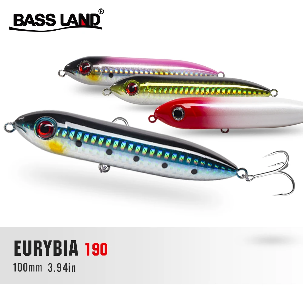 

Fishing accessories Plastic Topwater Artificial Bait 100mm 14g plastic bass lures fishing baits lure pencil, 8 colors