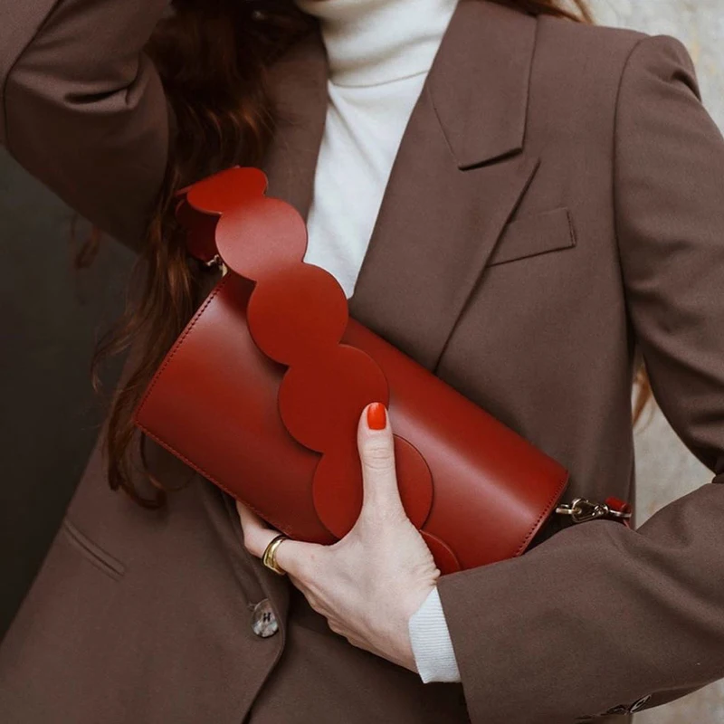 

2021 Fashion Designer PU Leather Handbags Ladies Unique Design Women Hand Bags Shoulder Bag, White,red,black