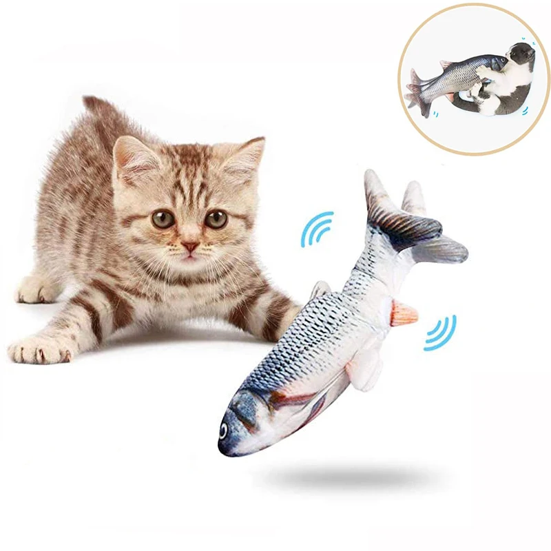 

ZMaker Catnip Cat Toys Electric Moving Fish Toy Cat Swinging Toy for Kittens
