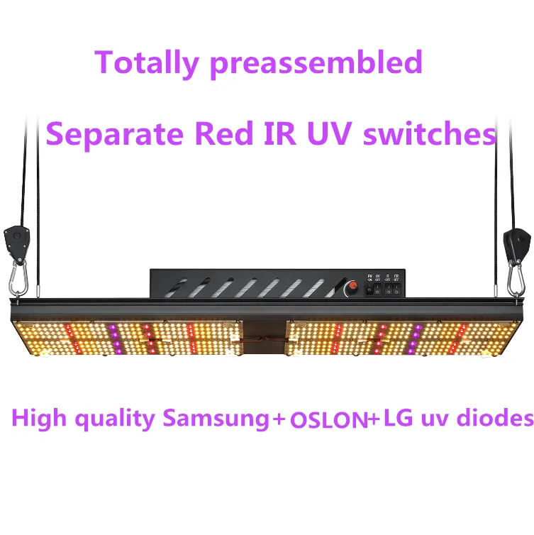 Preassembled veg  and flower indoor 120W led grow lamp 3000K 3500K  Samsung LM301H mix Oslon red 660nm plant light