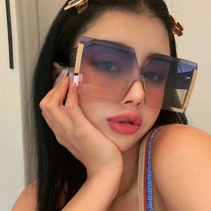 

Wholesale Trendy Luxury Square Custom Vintage Oversized Frame Fashion Men Style Newest 2021 women sunglasses, Picture