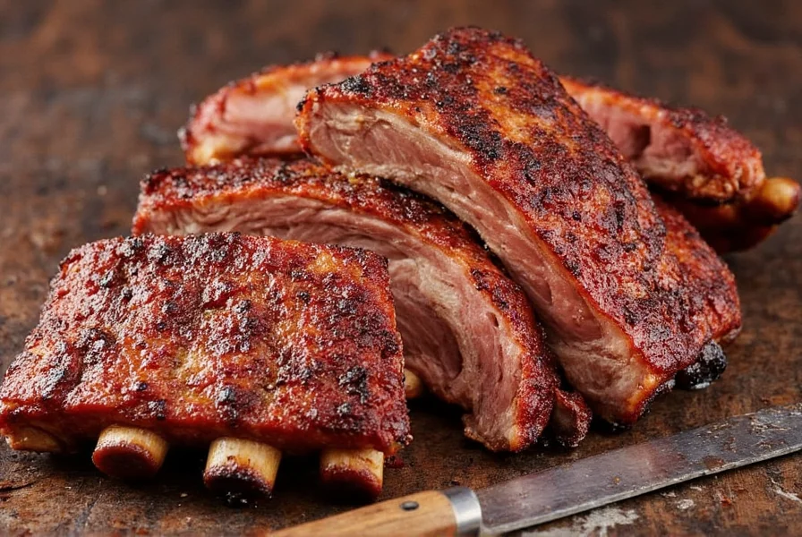 Raw St. Louis Ribs on a Tray