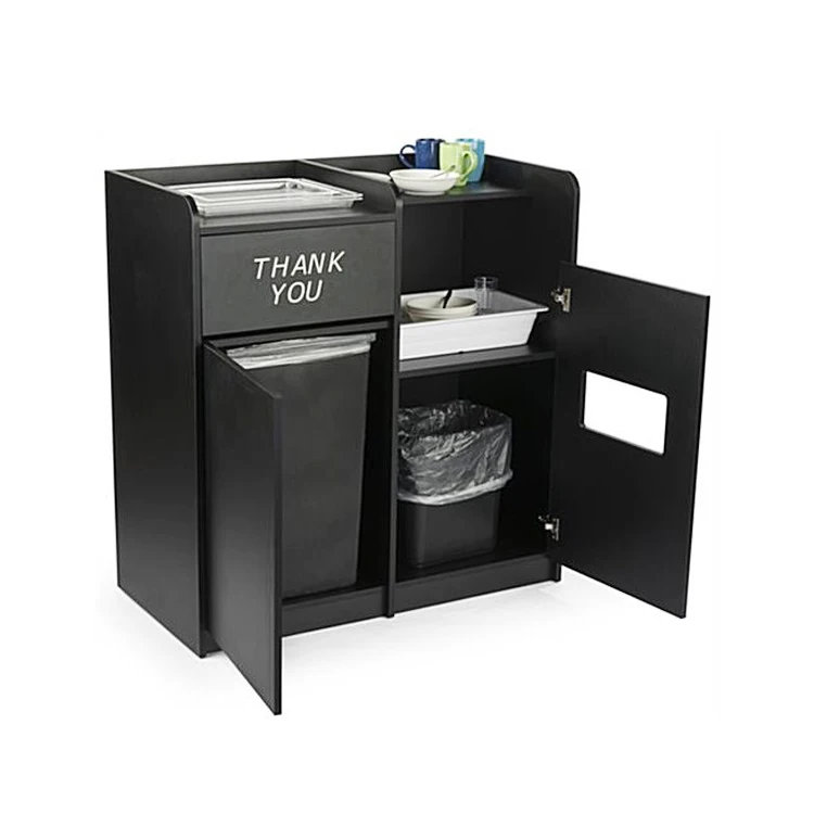 Chain Restaurants Used Trash Bin Fast Food Stainless Steel Commercial