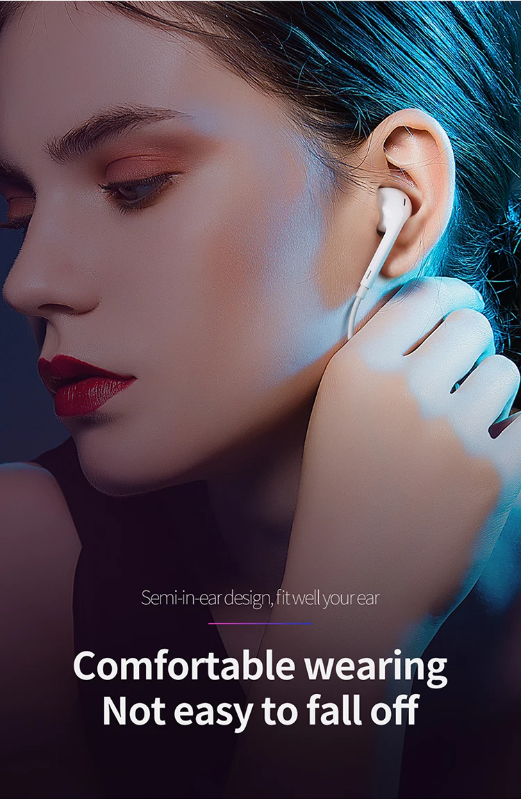 Mcdodo mobile type c plug in-ear earphone 1.2m high quality wired type-c earbuds for xiaomi/huawei - ANKUX.COM