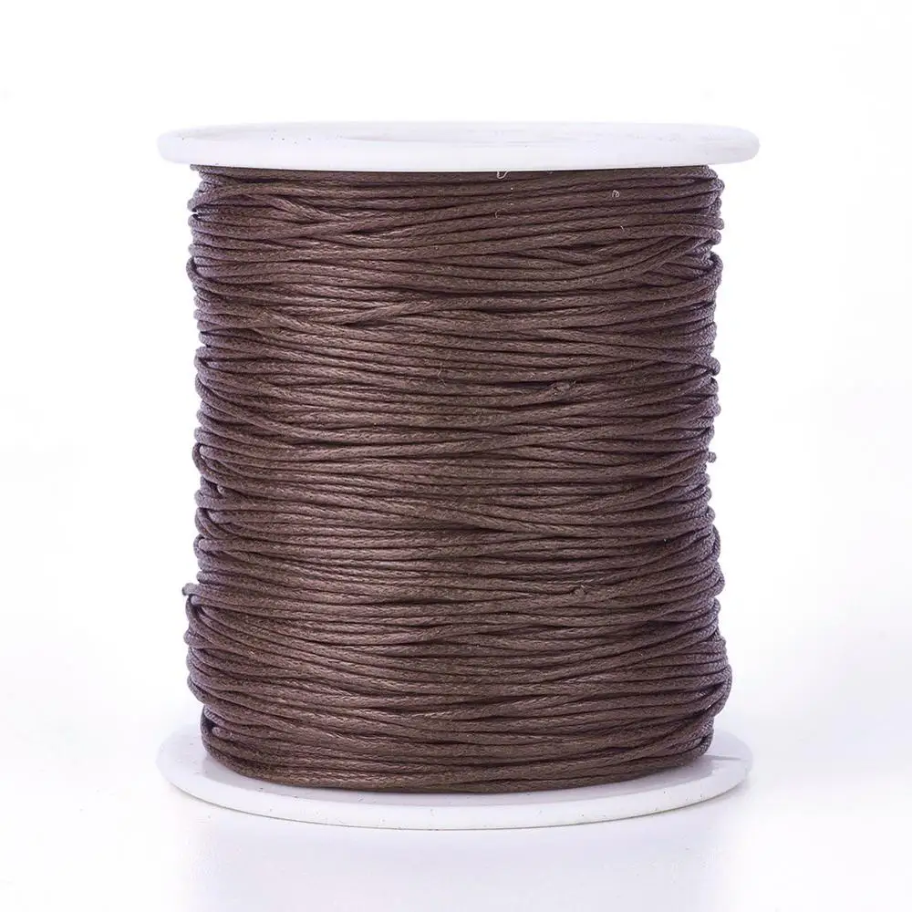 

Pandahall 1mm Waxed Cotton Cords,SaddleBrown,Stringing Materials