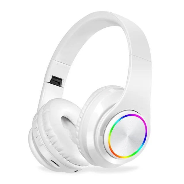 

2021 Hot Sell Portable Colorful 3D Stereo Led Wireless BT 5.0 Headphone Earphones For Pc Laptop Mobile Phone