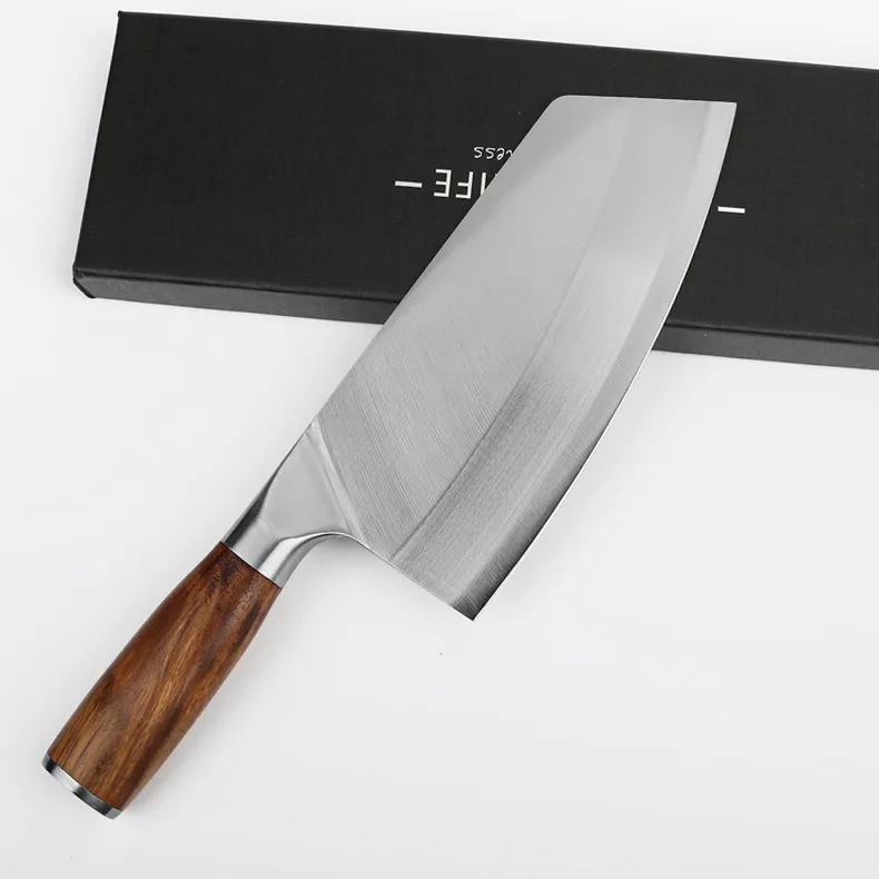 

Stainless Steel Blade Vegetable Cleaver Kitchen Cutlery Chinese Chef Knife with Gift Box