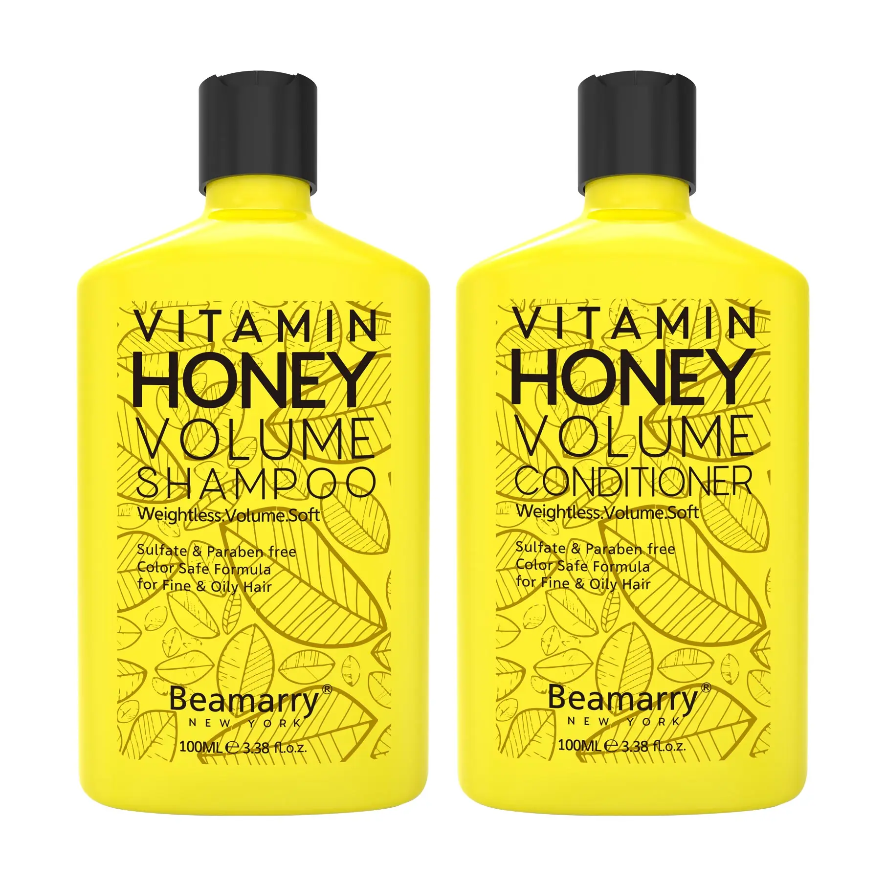 

100ML Sulfate Free Vitamin Honey Volume Hair Shampoo and Conditioner Set