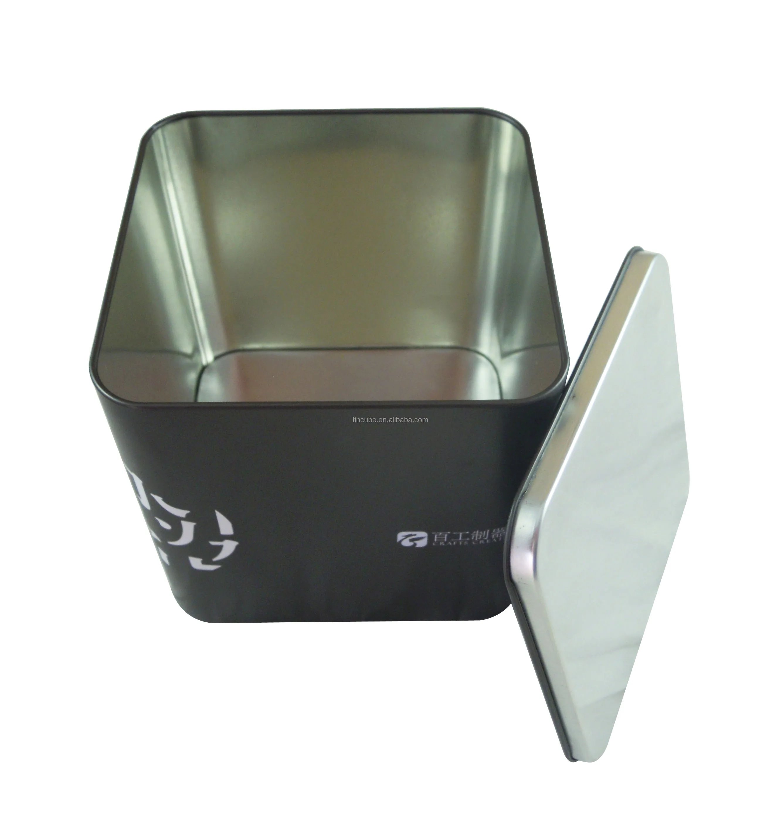 Wholesale factory price high quality metal tin box square tin cans for tea packing