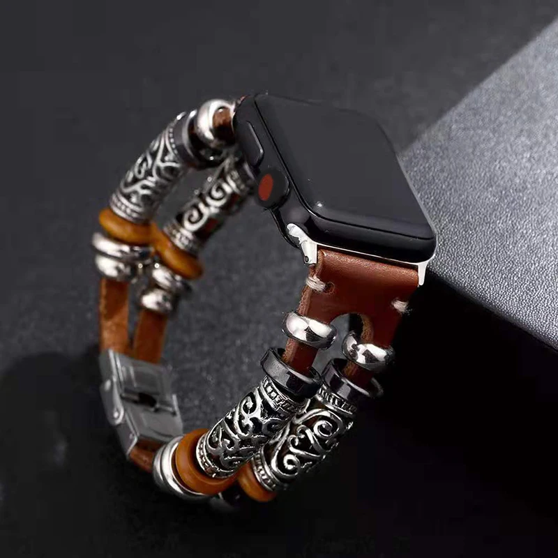 

Custom Fashion Designer Metal Bands For Girls & Men Stainless Steel Bracelet For Milanese Appled Watch Band 38mm 40mm 42mm 44mm, 6 colors