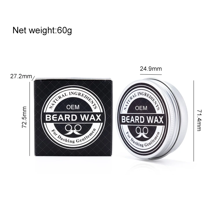 

Natural Beard Oil Balm Moisturizing Smoothing Vegan Beard Styling Care Beard Wax, Pale yellow