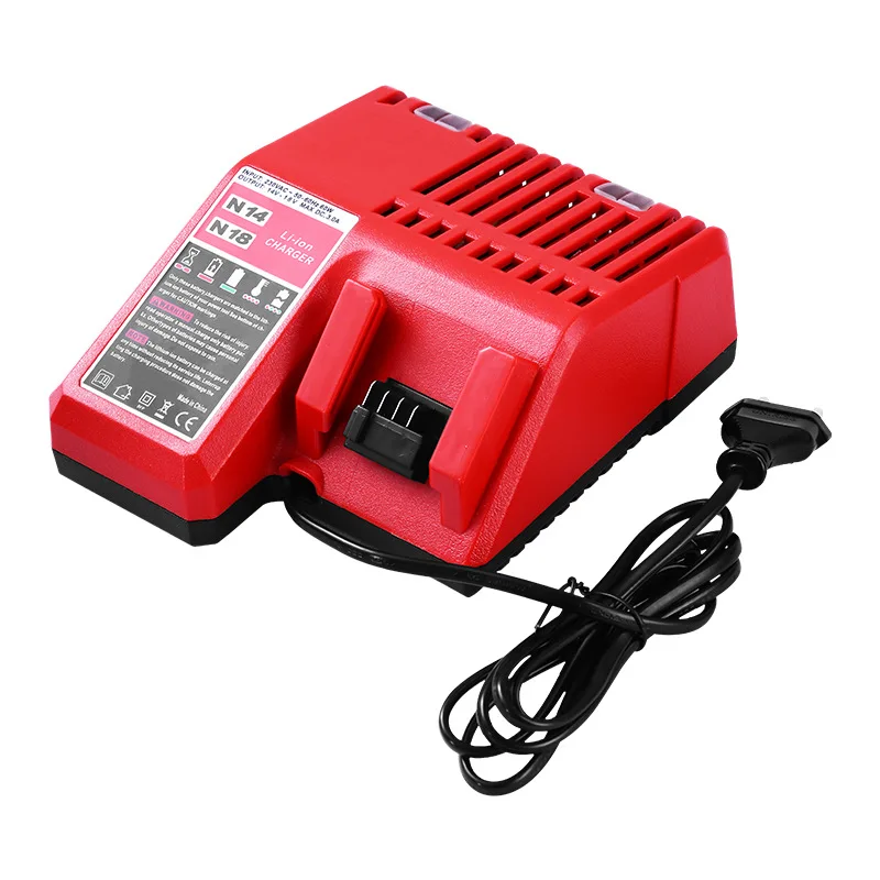 

Milwaukees 18V  Quick Best High Quality Power Tool Replacement Li-ion Battery Charger ForMILWAUKEE N18 N12 For Sale, Red