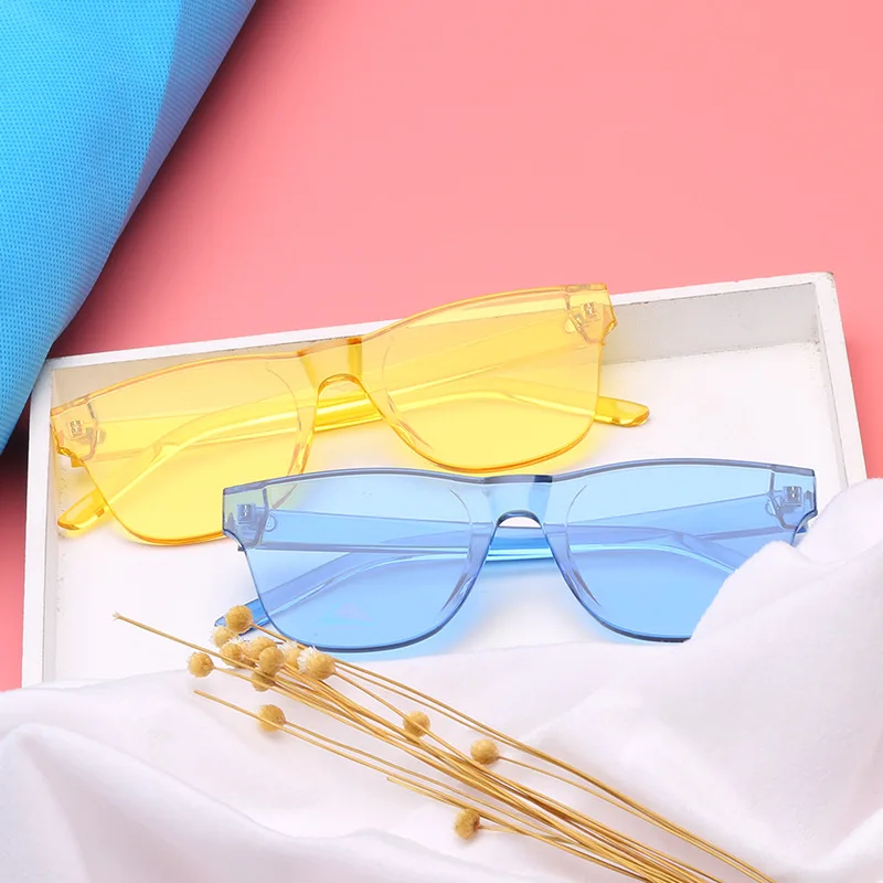 

SKYWAY Candy Color Single Lens Frameless Sunglasses Wholesale Fashion Ocean Lens Jelly Sun Glasses