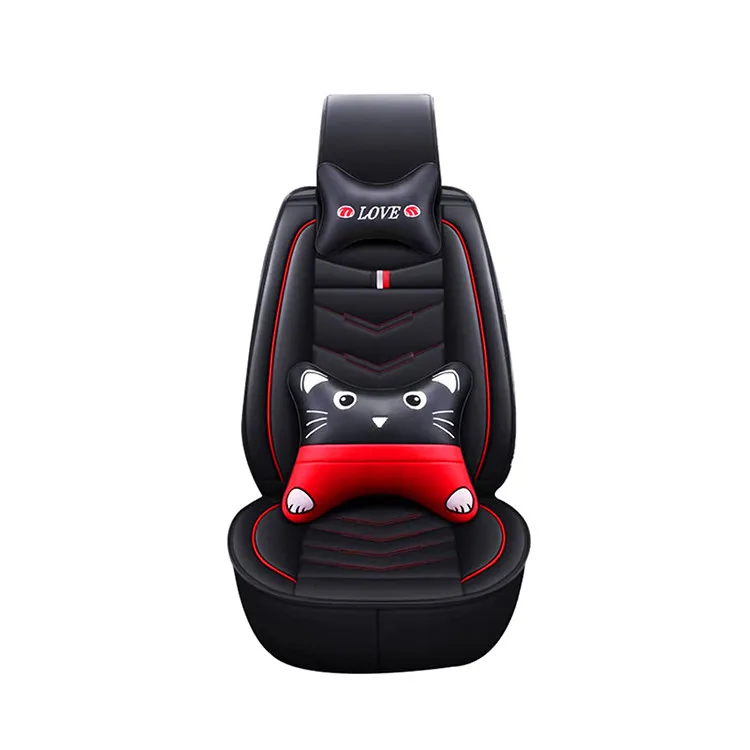 

2022 Hot Sale Durable Washable General Motors Seat Cover Set Fit With Cartoon Headrest And Lumbar Pillow For Cartoon Style